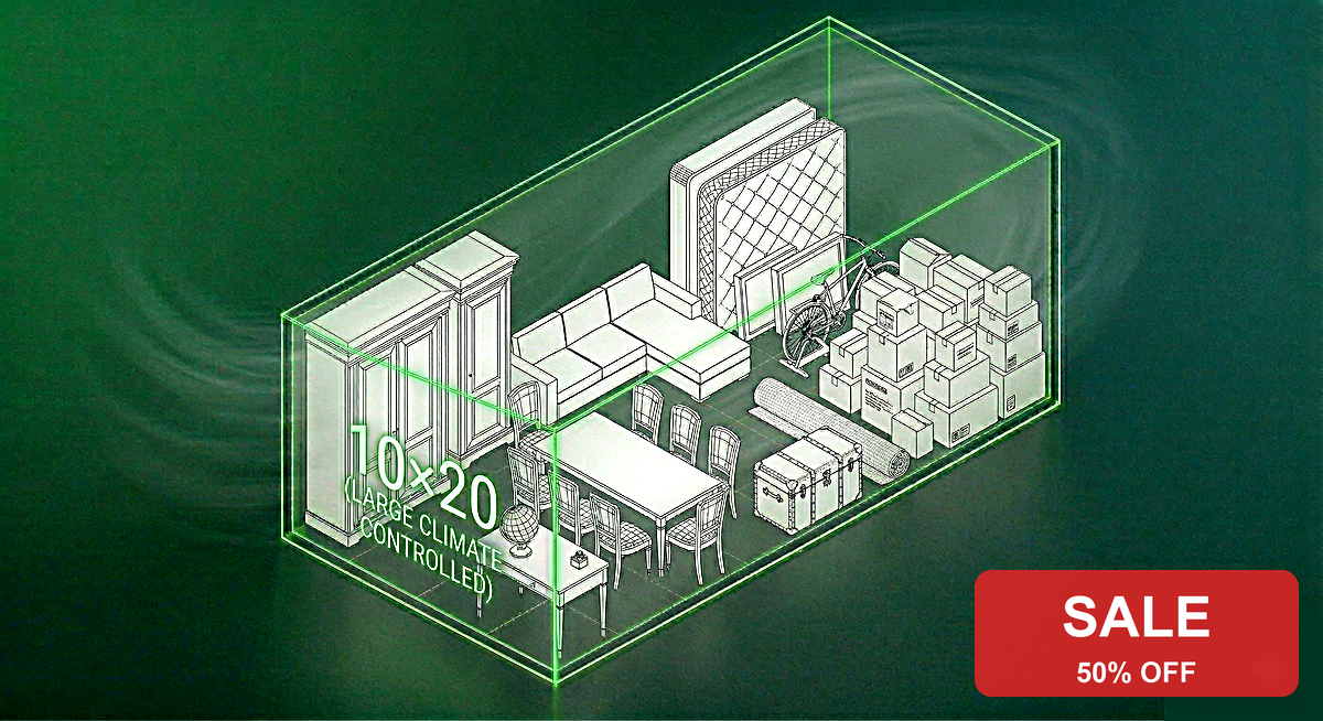 10x20 Climate Controlled storage unit